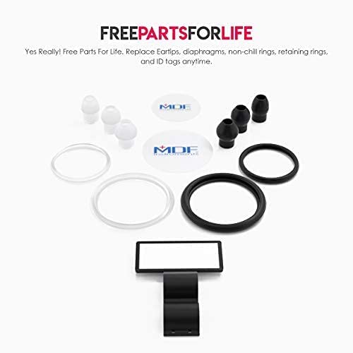 MDF Instruments, ProCardial Cardiology Stethoscope, Stainless Steel, Adult, Dual Head, White Tube, PerlaNoire Chestpiece-Headset, MDF797PN29