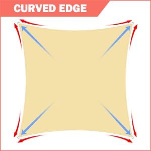 Amgo 10' x 10' Custom Size Blue Rectangle Square Waterproof Sun Shade Sail Order to Make UPF50+ AMWTPR0712 Canopy Awning, 98% UV Blockage Water Resistant, Backyard Patio Garden (We Customize)