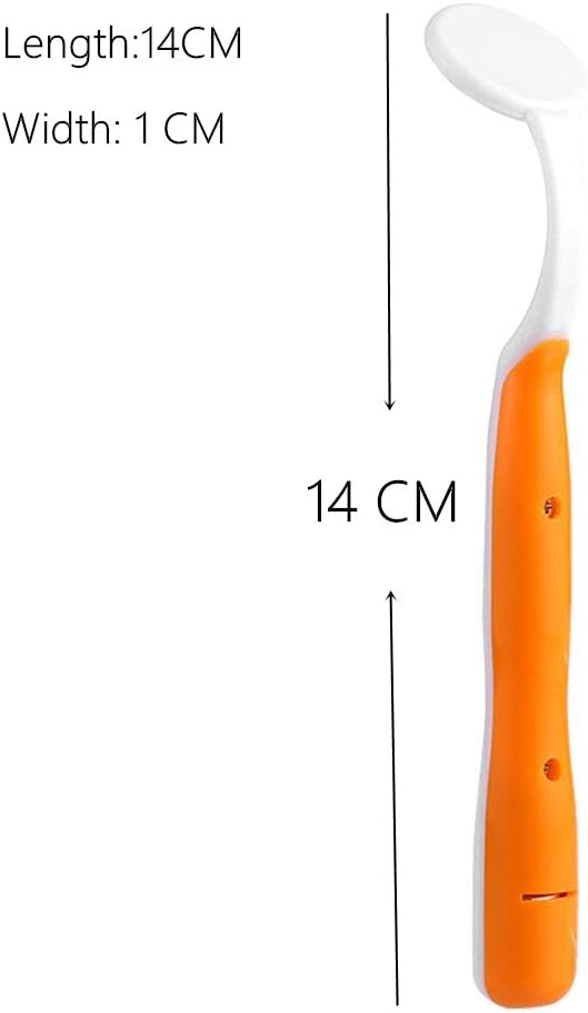 2 Pcs Dental Mirror with Light Tool LED Lighted Teeth Inspection Mirror Anti Fog Curve Angle Dentist Oral Care Tool
