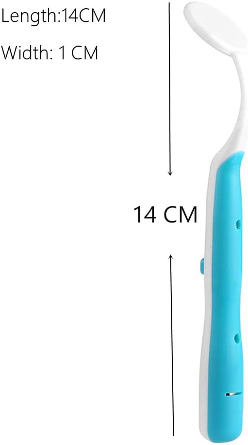 2 Pcs Dental Mirror with Light Tool LED Lighted Teeth Inspection Mirror Anti Fog Curve Angle Dentist Oral Care Tool