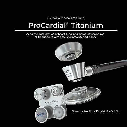 MDF Instruments Mermaid Kaleidoscope ProCardial Cardiology Stethoscope, Limited Edition Mprints, Lightweight Titanium, Adult, Dual Head, Mermaid Tube, Kaleidoscope Chestpiece-Headset, MDF797TMMKL