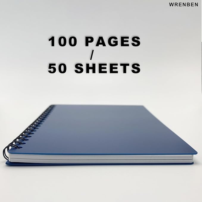 2PCS Waterproof Spiral Notebooks with Stone Paper and Hard Cover, 100 Pages Per Weatherproof Notepad A6 for Outdoor Field, Grid Pattern (4.8"x7", Orange)