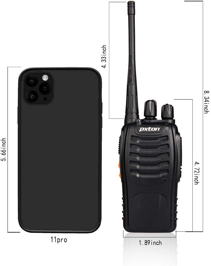 Two Way Radios Long Range Walkie Talkies for Adults with Headphones,16 Channel Handheld 2 Way Radio Rechargeable with Flashlight Li-ion Battery and Charger(6 Pack)