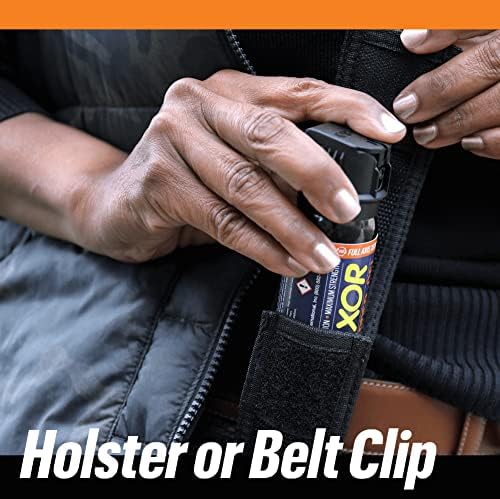 VEXOR Pepper Gel from Zarc, Maximum Strength Police Pepper Spray, Gel is The Future, Full Axis Technology Shoots from Any Angle 18-feet, Flip-top Safety