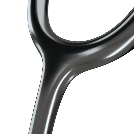 MDF Instruments, ProCardial Cardiology Stethoscope, Stainless Steel, Adult, Dual Head, Black Tube, Gold Chestpiece-Headset, MDF797K11