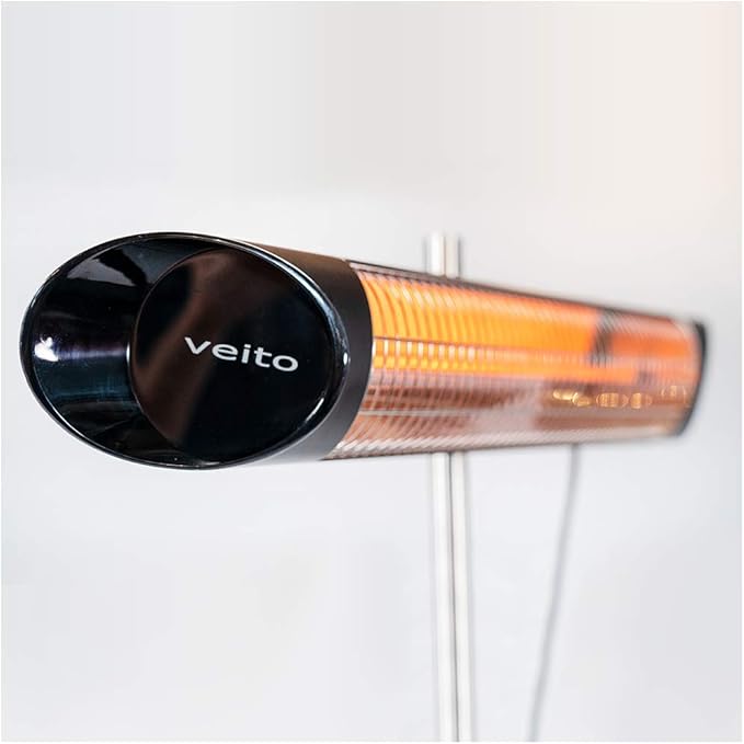 1500W Carbon Infrared Heater - Indoor/Outdoor Electric Patio, Deck, & Garage Heater - Wall-Mounted with Remote Control - Experience Next-Generation, Efficient Heating. (Black)