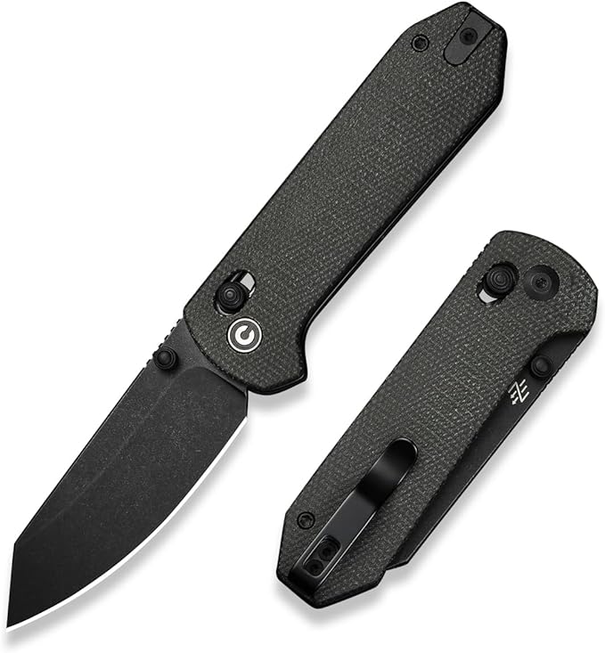 CIVIVI Yonder Folding Pocket Knife for EDC, Crossbar Lock Knife with 2.88" 14C28N Blade Micarta Handle, Lightweight Knife Gifts for Men Women Camping Hiking, Designed by Zac Whitmore C23073B-1