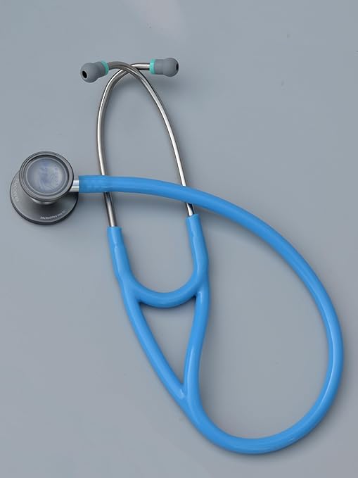 Virtuoso Dual Head Cardiology Stethoscope, Professional Quality, Classic Tube, KS-750 Sky