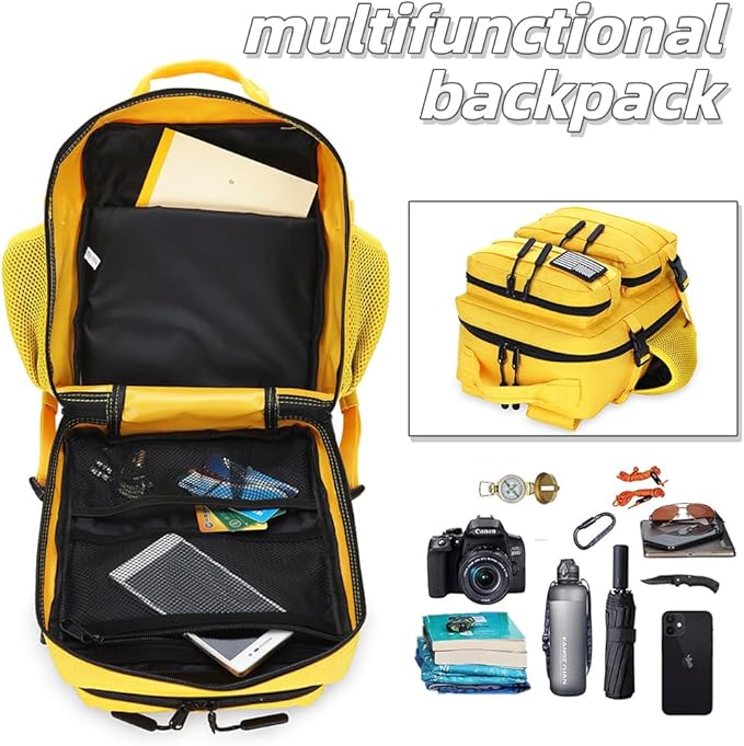 9L Mini Tactical Backpack for Men and Women, Tactical Backpack Small for Hiking, Small Tactical Bag(Yellow)