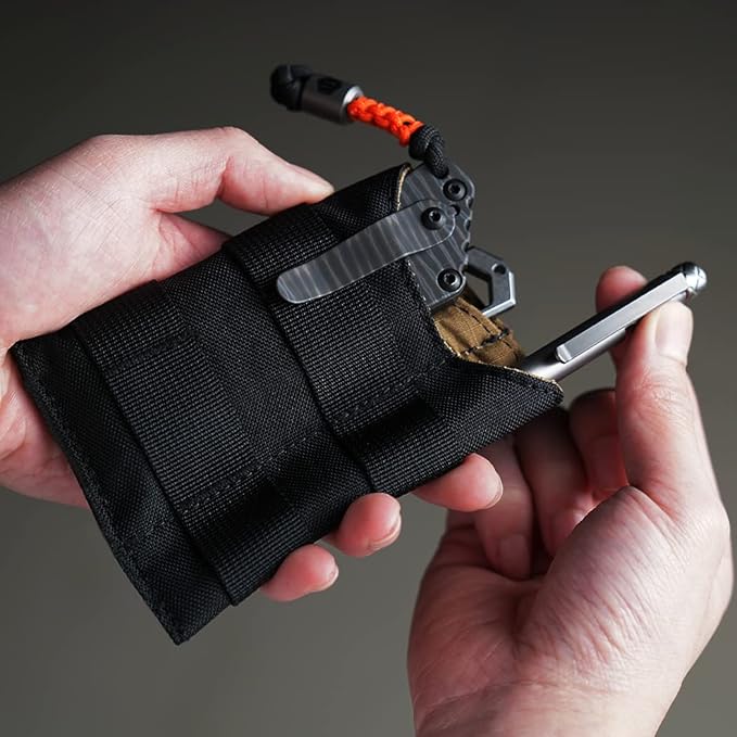VIPERADE VE9 EDC Pocket Organizer Tool Pouch, Multitool Sheath with Patch Area for DIY, EDC Pocket Pouch with 3 Slip Pockets for Men Outdoor Activity Daily Carry