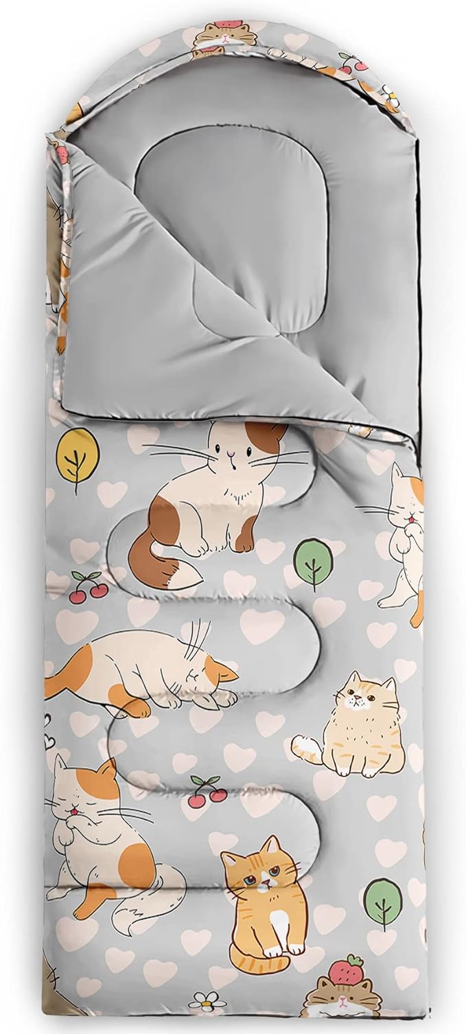 BSNTHO Camping Sleeping Bags,3 Season Warm & Cool Weather,Lightweight,Waterproof Sleeping Bags for Adults & Kids,Traveling,and Outdoors,Camping Gear Equipment