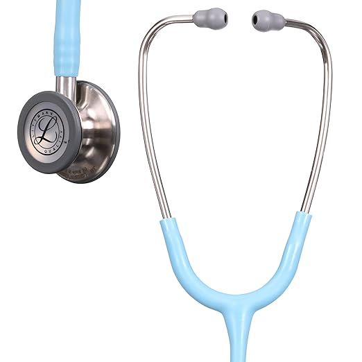 3M Littmann Classic III Monitoring Stethoscope, 5912C, More Than 2X as Loud, Weighs Less, 27" Marine Blue Satin-Finish Tube for Added Comfort, Flexibility and Cleanability
