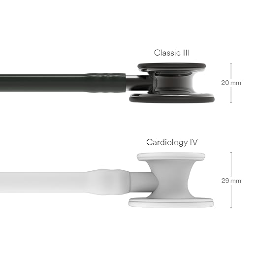 3M Littmann Classic III Monitoring Stethoscope, 5811, More Than 2X as Loud, Weighs Less, Stainless Steel Smoke-Finish Chestpiece, 27" Black Tube, Smoke Stem, and Headset
