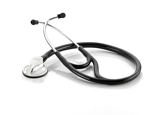 ADC Adscope 600 Platinum Series Cardiology Stethoscope with Tunable AFD Technology, 27 inch Length, Black