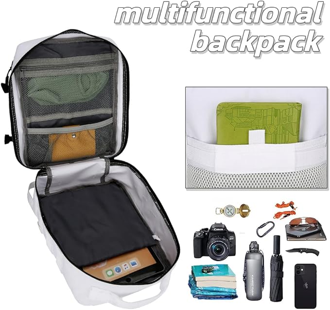 9L Mini Tactical Backpack for Men and Women, Tactical Backpack Small for Hiking, Small Tactical Bag(White)