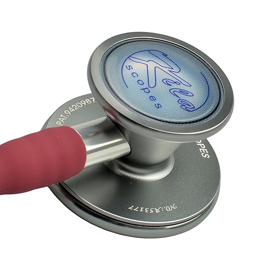 Virtuoso Dual Head Cardiology Stethoscope, Professional Quality, Long Tube, KS-751 Burgundy