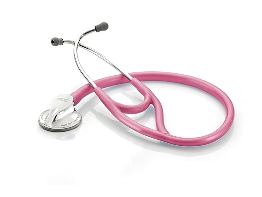 ADC Adscope 600 Platinum Series Cardiology Stethoscope with Tunable AFD Technology, 27 inch Length, Metallic Raspberry