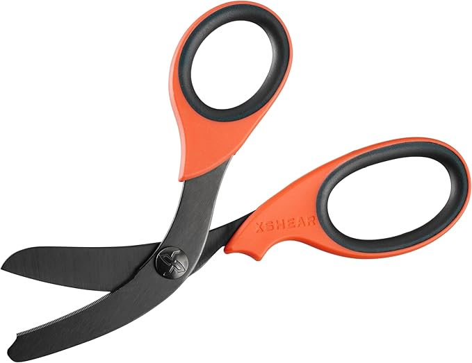 7.5” Extreme Duty Trauma Shears. Tough and Durable Medical Scissors for The Paramedic, EMT, Nurse or Any Emergency Healthcare Provider Orange/Black