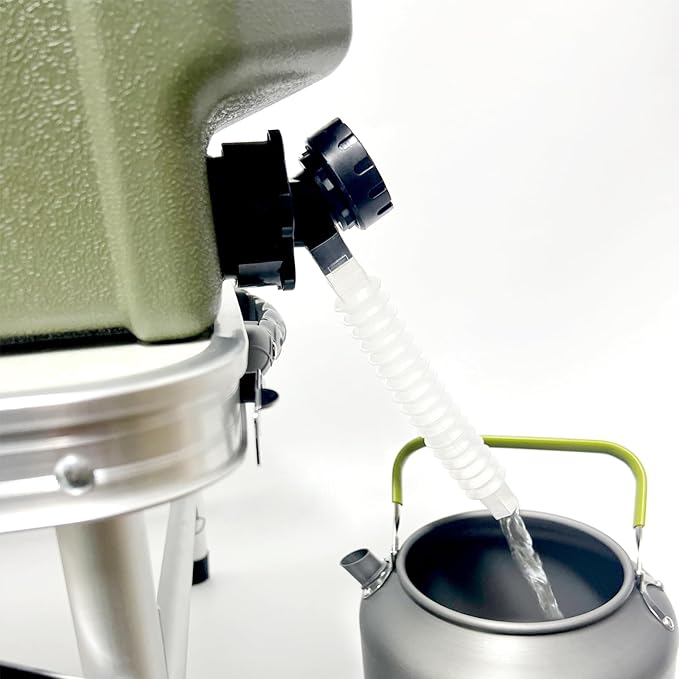 3.2 Gallon Camping Water Container with Spigot, Portable Water Jug BPA Free Water Tank, Military Green Emergency Water Storage Can for Outdoor Hiking Camping Picnic RV (12L)