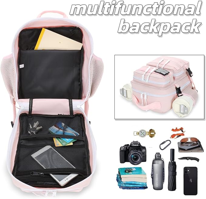 9L Mini Tactical Backpack for Men and Women, Tactical Backpack Small for Hiking, Small Tactical Bag(Pink)