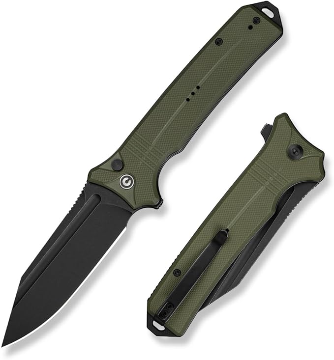 CIVIVI Neurohaptic Pocket Knife for EDC, Folding Knife with 3.74'' Nitro-V Blade G10 Handle, Reversible Clip, Gift for Men Women C23080-3