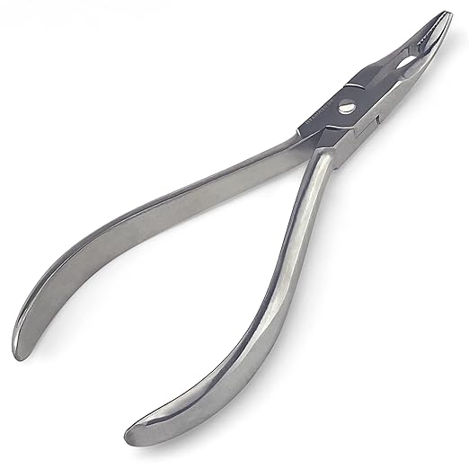 3 Pcs Orthodontic Instruments Tool Set - Hard Wire Cutter, Mathieu Ligature Elastic Placing Plier, Slim Weingart Plier