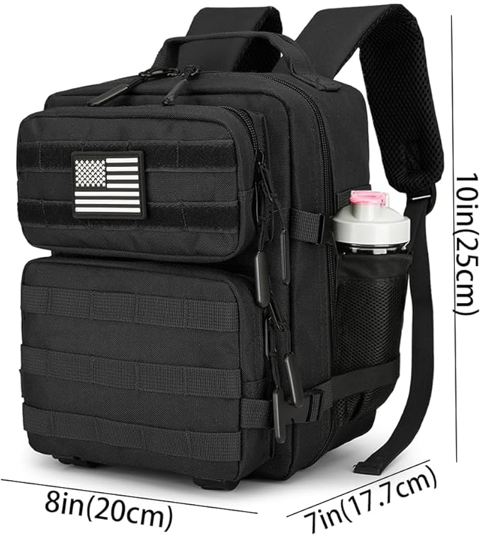 9L Mini Tactical Backpack for Men and Women, Tactical Backpack Small for Hiking, Small Tactical Bag(Black)