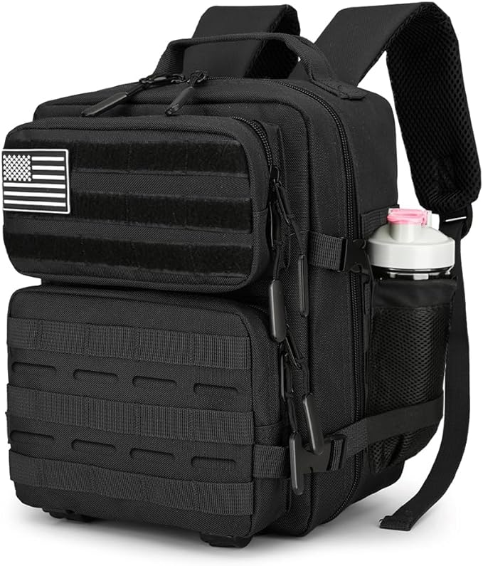 9L Mini Tactical Backpack 9L Assault Pack 9L Tactical Backpack Hiking Fitness Backpack(Black)