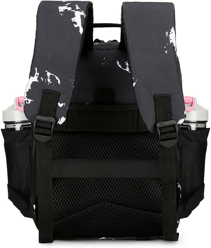 9L Mini Tactical Backpack for Men and Women, Tactical Backpack Small for Hiking, Small Tactical Bag (Black Lightning)