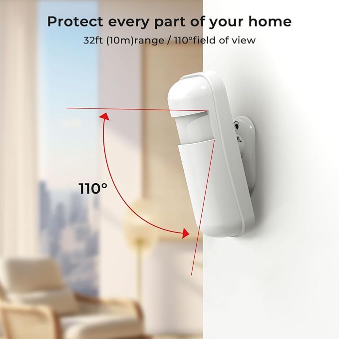 Alarm System for Home Security, Smart Home Security System,8-Piece kit (Alarm Siren, Door Window Sensor, Remote),WiFi Phone Alert,Compatible with Alexa, No Monthly Fee