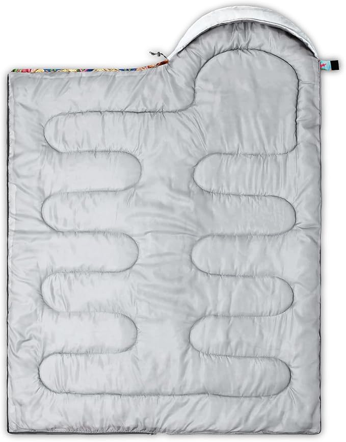 QOOMO Camping Sleeping Bags,3 Season Warm & Cool Weather,Lightweight,Waterproof Sleeping Bags for Adults & Kids,Traveling,and Outdoors,Camping Gear Equipment