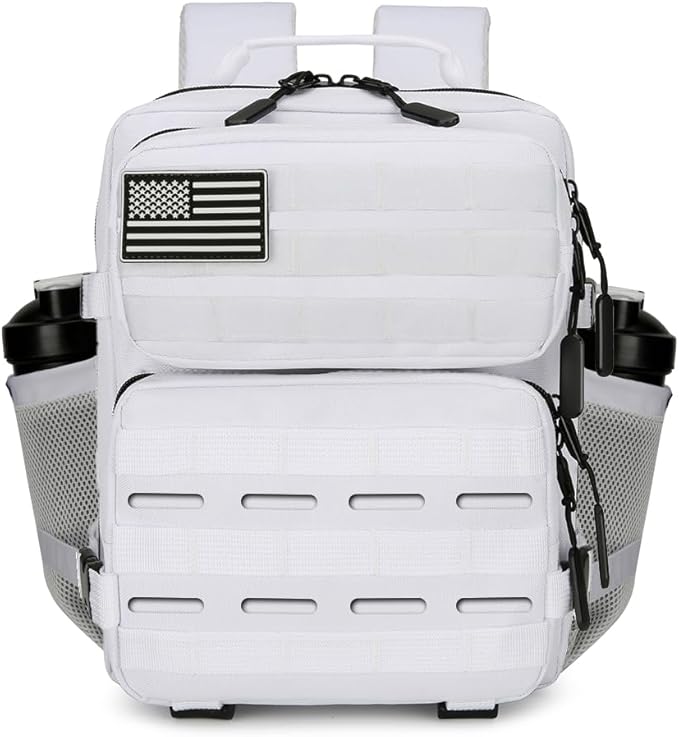 9L Mini Tactical Backpack 9L Assault Pack 9L Tactical Backpack Hiking Fitness Backpack(White)