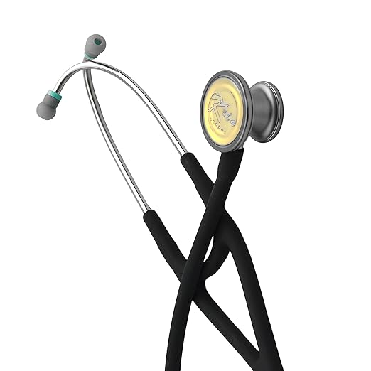 Virtuoso Dual Head Cardiology Stethoscope, Professional Quality, Long Tube, KS-751 Black