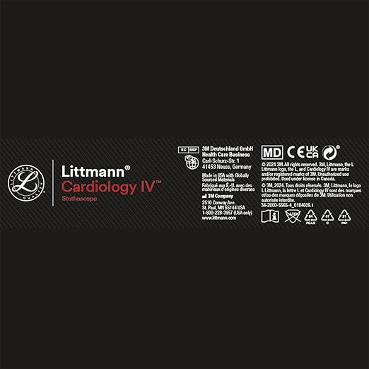3M Littmann Cardiology IV Diagnostic Stethoscope, 6156, More Than 2X as Loud, Weighs Less, Stainless Steel Chestpiece, 27" Plum Tube