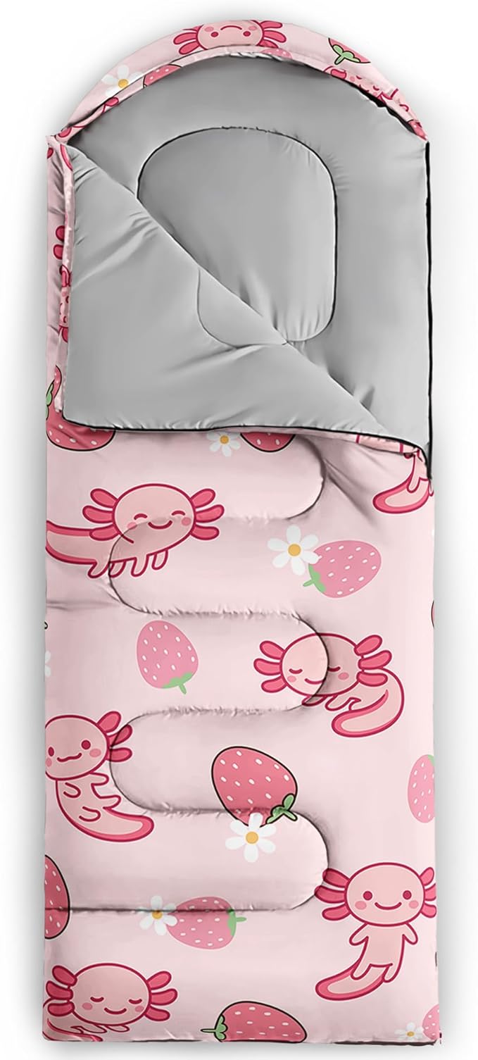 QOOMO Camping Sleeping Bags,3 Season Warm & Cool Weather,Lightweight,Waterproof Sleeping Bags for Adults & Kids,Traveling,and Outdoors,Camping Gear Equipment