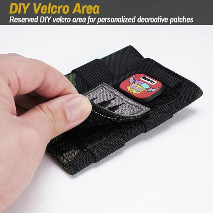 VIPERADE VE9 EDC Pocket Organizer Tool Pouch, Multitool Sheath with Patch Area for DIY, EDC Pocket Pouch with 3 Slip Pockets for Men Outdoor Activity Daily Carry