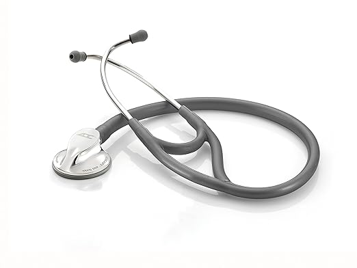 ADC Adscope 600 Platinum Series Cardiology Stethoscope with Tunable AFD Technology, 27 inch Length, Metallic Gray