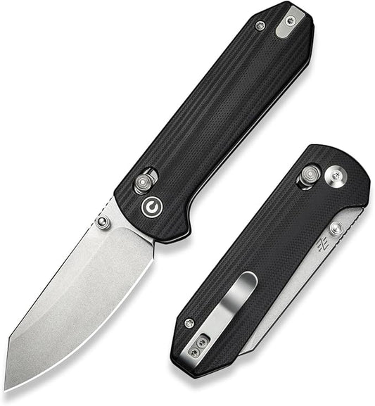 CIVIVI Yonder Folding Pocket Knife for EDC, Crossbar Lock Knife with 2.88" 14C28N Blade G10 Handle, Lightweight Knife Gifts for Men Women Camping Hiking, Designed by Zac Whitmore C23073-1
