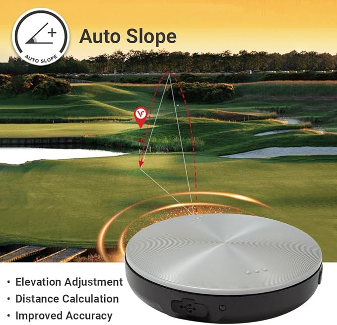 Voice Caddie VC4 Golf GPS Range Finder with Voice Output of Distance, Auto Slope, and Active Green Info on 40,000+ Courses - 8 Hours of Battery Life