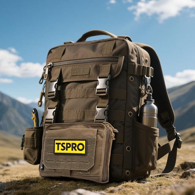 TSPRO Ultra Tactical Molle Admin Pouch Utility EDC Pouch Tool Organizer Clam-Shell Molle Pouches for Tools and Medical Suppliers Organization