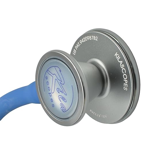 Virtuoso Dual Head Cardiology Stethoscope, Professional Quality, Long Tube, KS-751 Blue