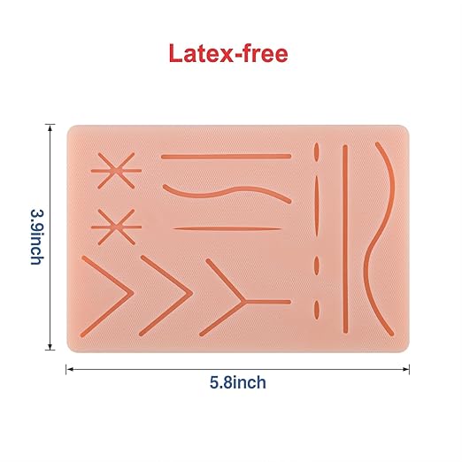 Ultrassist Suture Practice Kit for Medical and Vet Students, Starter Suture Kit Including Durable Silicone Pad, Suturing Tools, for Suture Curriculum Practice (Education Use Only)
