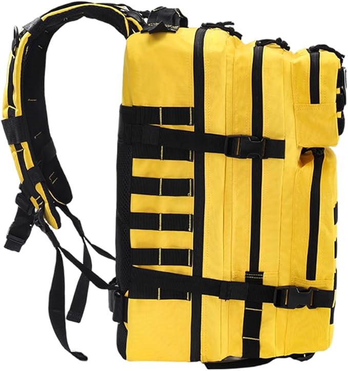45L Military Tactical Backpack for Men & Women Bug Out Bag Assault pack Molle Daypack Hiking Trekking Rucksack(Yellow)