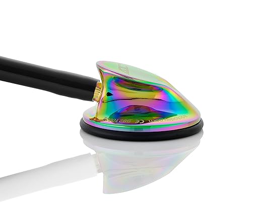 ADC Adscope 600 Platinum Series Cardiology Stethoscope with Tunable AFD Technology, 27" Length, Iridescent Metallic Caribbean