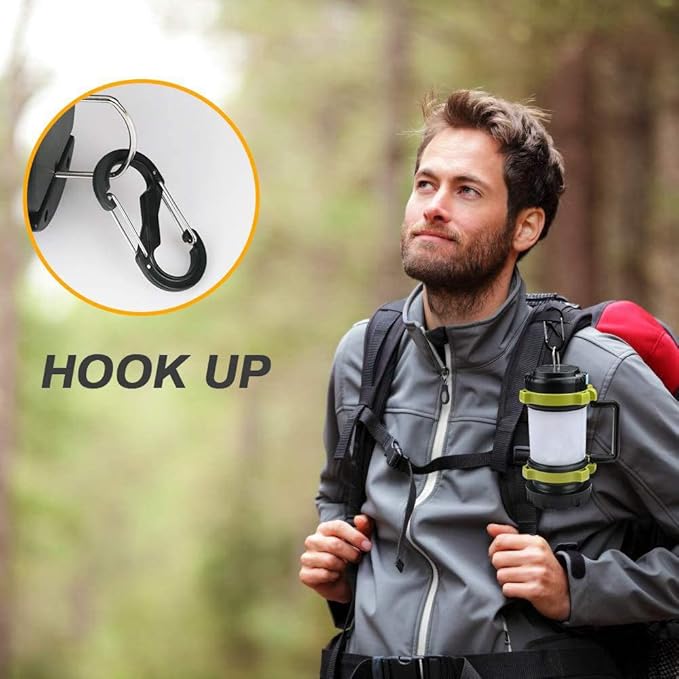 Camping Lantern Rechargeable, Alpswolf Camping Flashlight 4000 Capacity, 6 Modes, IPX4 Waterproof, Led Lantern for Camping, Hiking, Outdoor Recreations Green 4 Packs