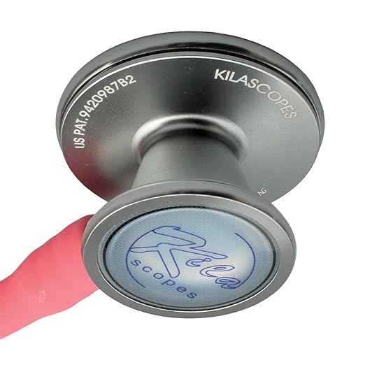 Virtuoso Dual Head Cardiology Stethoscope, Professional Quality, Long Tube, KS-751 Pink