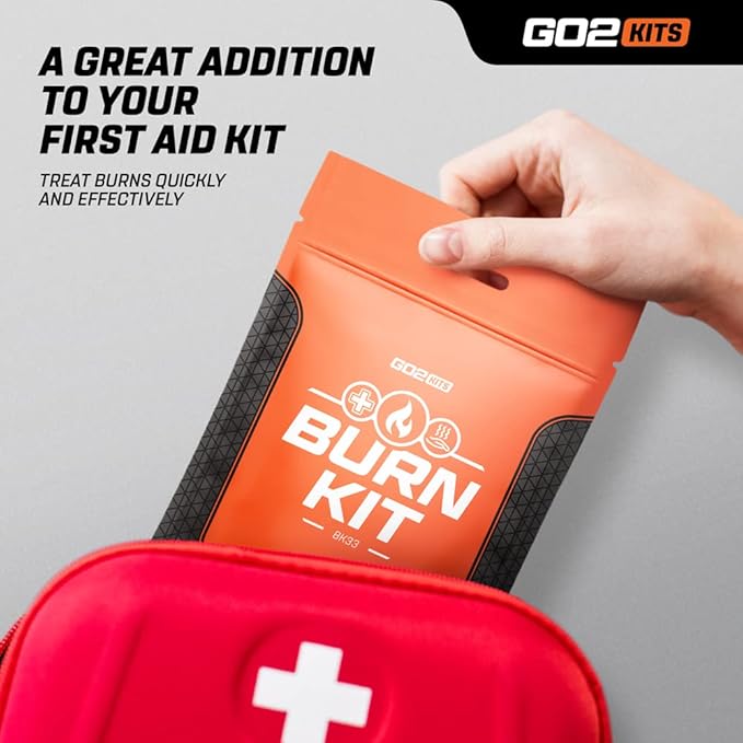 Advanced Burn Kit, Comprehensive Burn First Aid Kit with Dressings, Burn Cream & Gauze, Portable First Aid Kit for Home, Office, Car & Travel, 100-Pack (BK33)