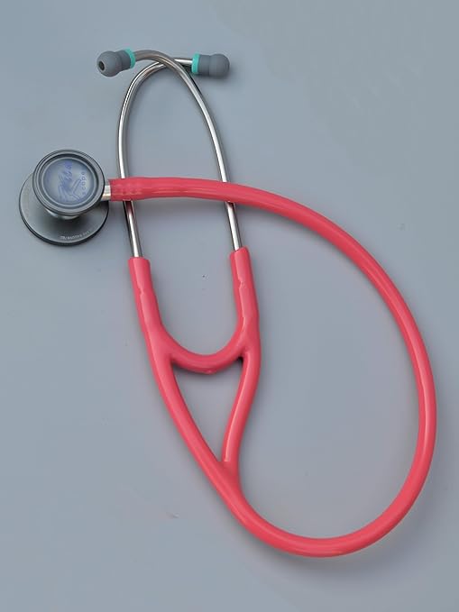 Virtuoso Dual Head Cardiology Stethoscope, Professional Quality, Classic Tube, KS-750 Pink
