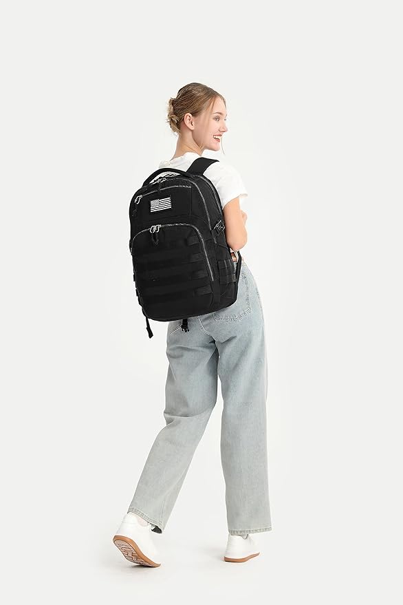 Wotony Military tactical backpack, backpack for men black small tactical assault bag