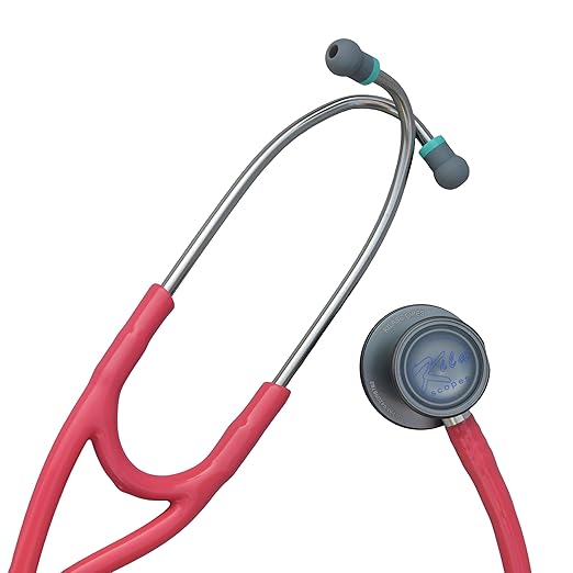 Virtuoso Dual Head Cardiology Stethoscope, Professional Quality, Classic Tube, KS-750 Pink